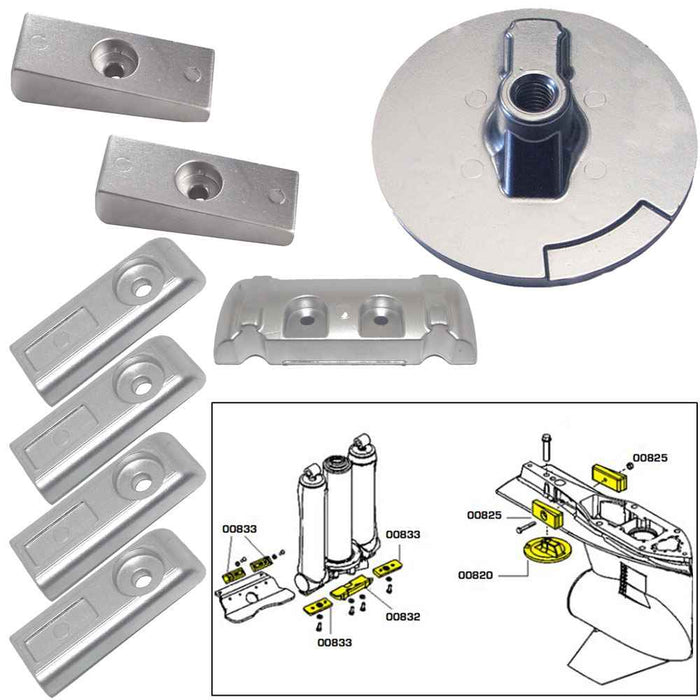 Buy Tecnoseal 20816MG Anode Kit w/Hardware - Mercury Verado 6 - Magnesium