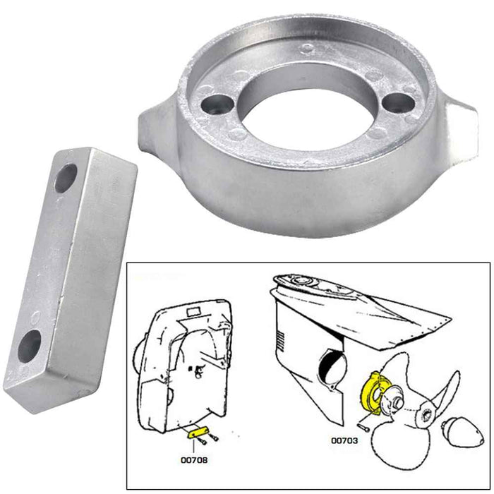 Buy Tecnoseal 20705 Anode Kit w/Hardware - Volvo 290 - Zinc - Boat