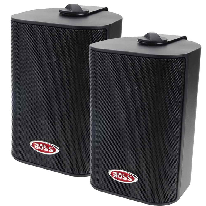 Buy Boss Audio MR4.3B MR4.3B 4" 3-Way Marine Box Speakers (Pair) - 200W -