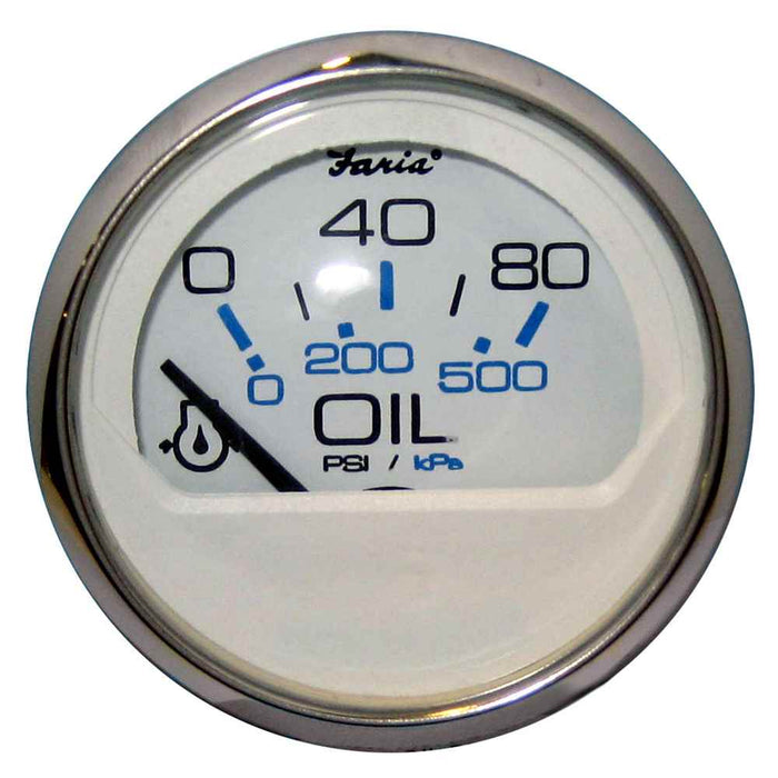 Buy Faria Beede Instruments 13802 Chesapeake White SS 2" Oil Pressure