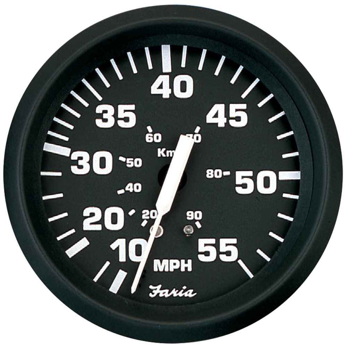 Buy Faria Beede Instruments 32810 Euro Black 4" Speedometer - 55MPH