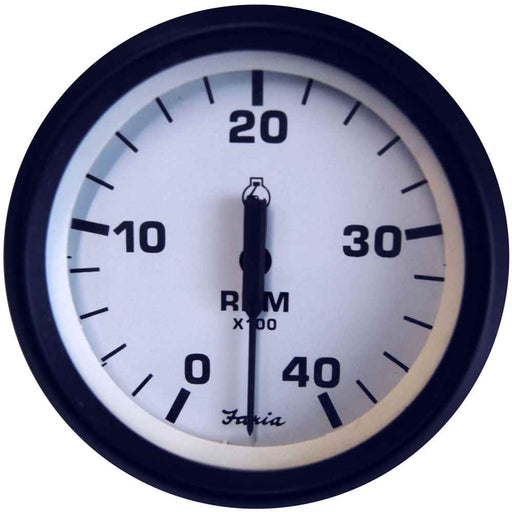 Buy Faria Beede Instruments 32942 Euro White 4" Tachometer 4000 RPM