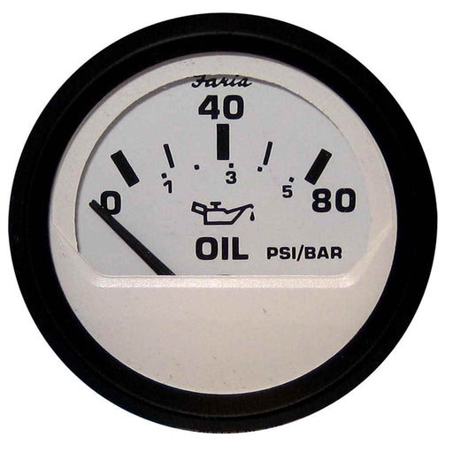 Buy Faria Beede Instruments 12902 Euro White 2" Oil Pressure Gauge (80