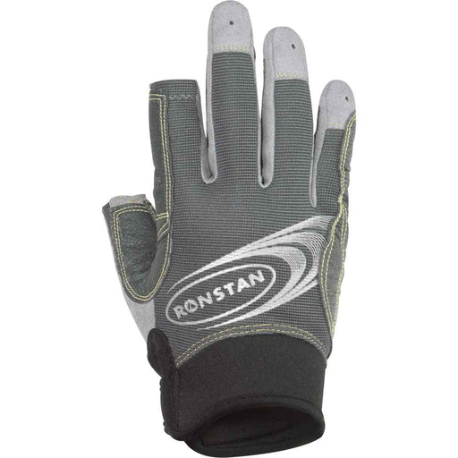 Buy Ronstan RF4881XS Sticky Race Gloves w/3 Full & 2 Cut Fingers - Grey -