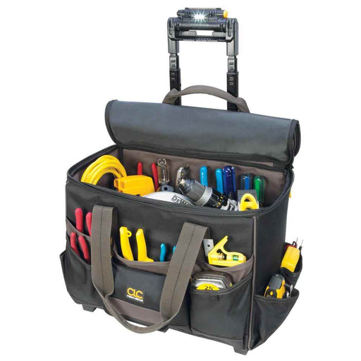 Buy CLC Work Gear L258 Tech Gear 17 Pocket - Light Handle 17" Roller Bag -