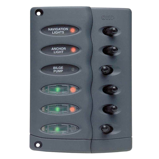 Buy Marinco CSP6-F Contour Switch Panel - Waterproof 6 Way w/Fuse Holder -