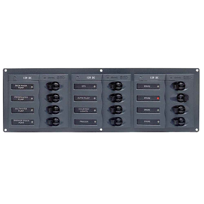 Buy BEP Marine 902NMH DC Panel - 12-Way - No Meter - Horizontal - Marine