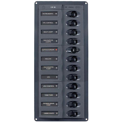 Buy BEP Marine 902NMV DC Panel - 12-Way - No Meter - Vertical - Marine