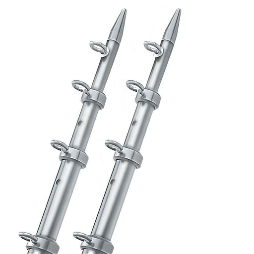 Buy TACO Marine OT-0442VEL15 15' Silver/Silver Outrigger Poles - 1-1/8"