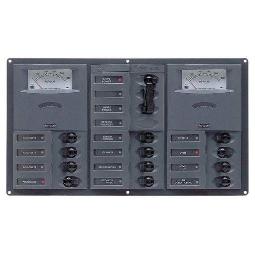 Buy BEP Marine 900-AC3-AM AC Circuit Breaker Panel w/Analog Meters, 12SP