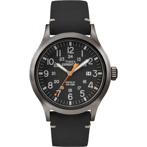Buy Timex TW4B019009J Expedition Metal Scout - Black Leather/Black Dial -