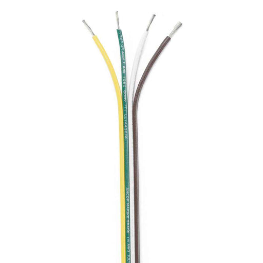 Buy Ancor 154510 Ribbon Bonded Cable - 16/4 AWG - Brown/Green/White/Yellow