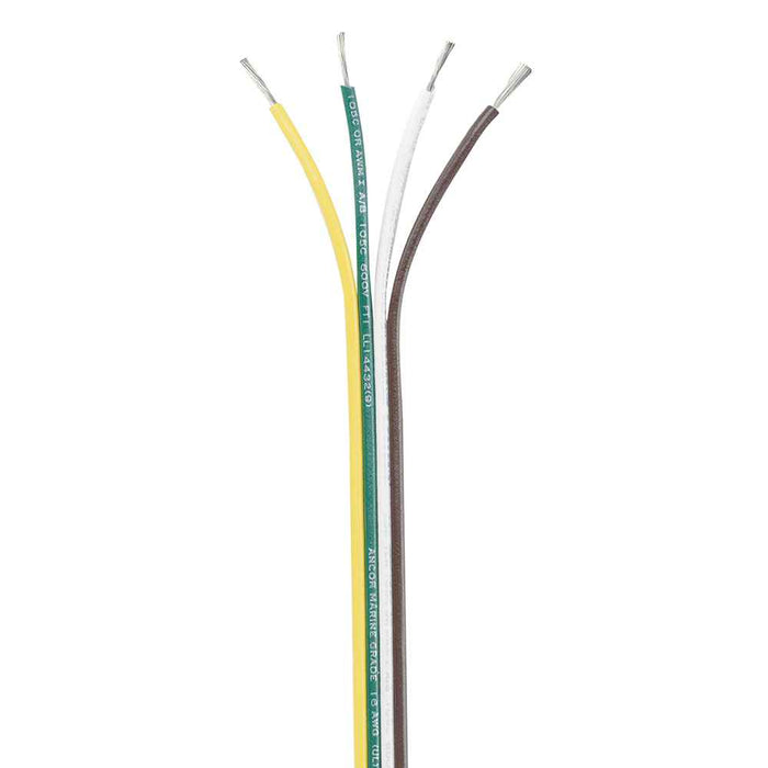 Buy Ancor 154525 Ribbon Bonded Cable - 16/4 AWG - Brown/Green/White/Yellow