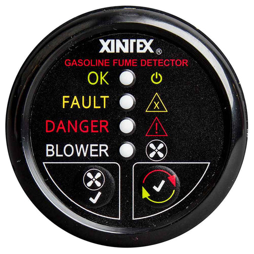 Gasoline Fume Detector & Blower Control w/Plastic Sensor - Black Bezel Display