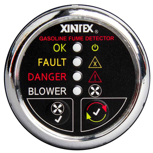 Gasoline Fume Detector & Blower Control w/Plastic Sensor - Chrome Bezel Display