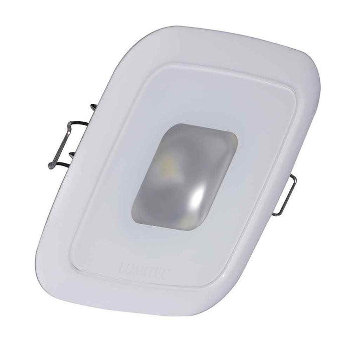 Buy Lumitec 116123 Square Mirage Down Light - White Dimming - White Bezel