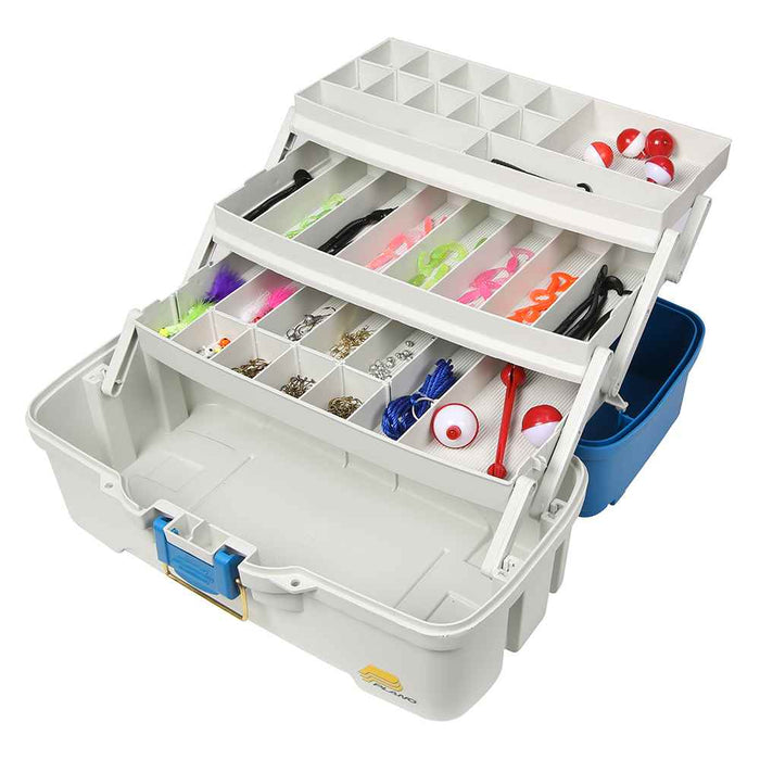Buy Plano 620310 Ready Set Fish Three-Tray Tackle Box - Aqua Blue/Tan -