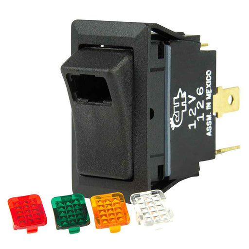 Buy BEP Marine 1001716 SPST Rocker Switch - 1-LED w/4-Colored Covers -