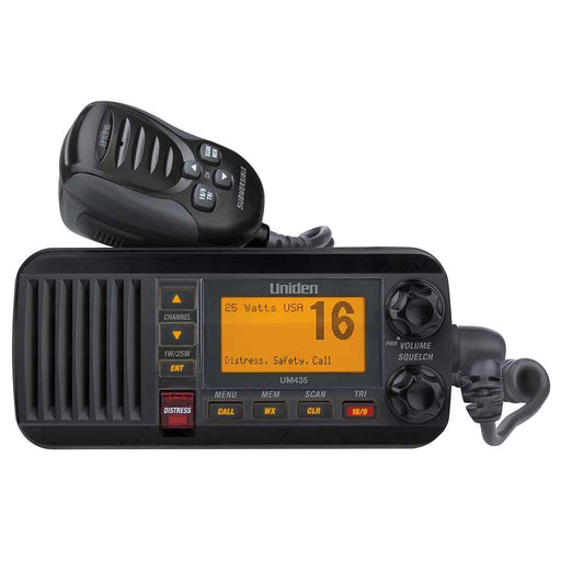 Buy Uniden UM435BK UM435 Fixed Mount VHF Radio - Black - Marine