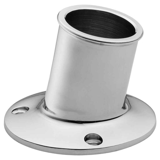 Buy Whitecap S-5003 Top-Mounted Flag Pole Socket - CP/Brass - 1-1/4" ID -