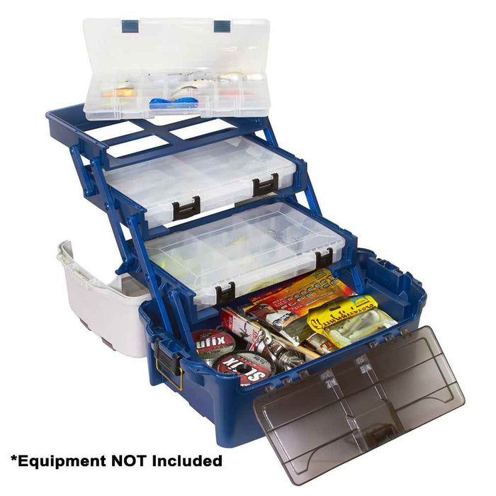 Buy Plano 723700 Hybrid Hip 3-Stowaway Tackle Box 3700 - Blue - Outdoor