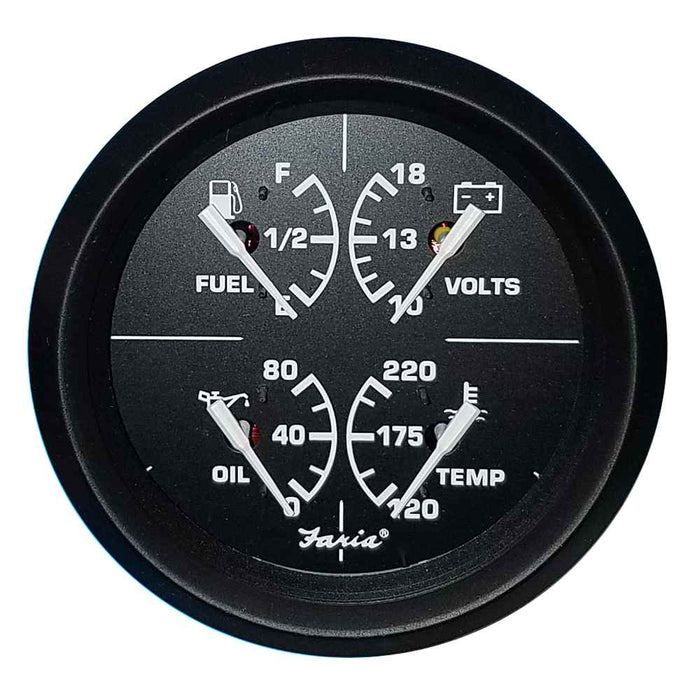 Buy Faria Beede Instruments 32851 Euro Black 4" Multifunction Gauge -