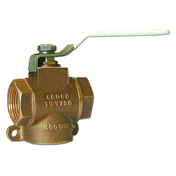 Buy Groco TWV-500 1/2" NPT Bronze 3-Way Valve - Marine Plumbing &