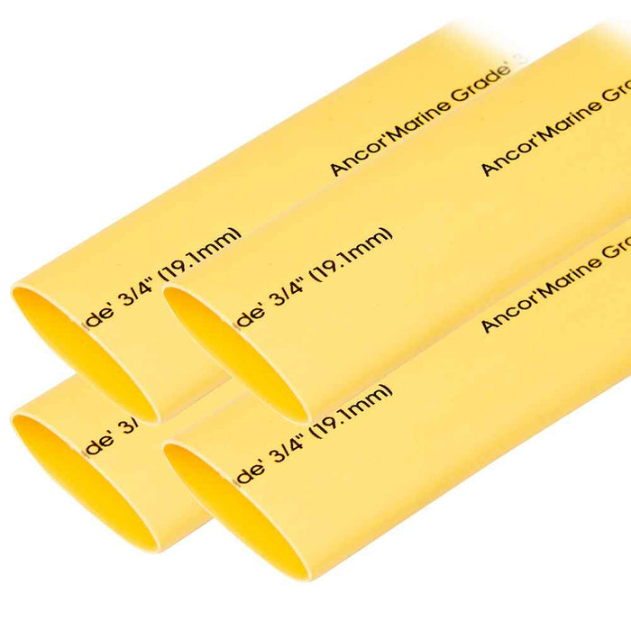 Buy Ancor 306906 Heat Shrink Tubing 3/4" x 6" - Yellow - 4 Pieces - Marine