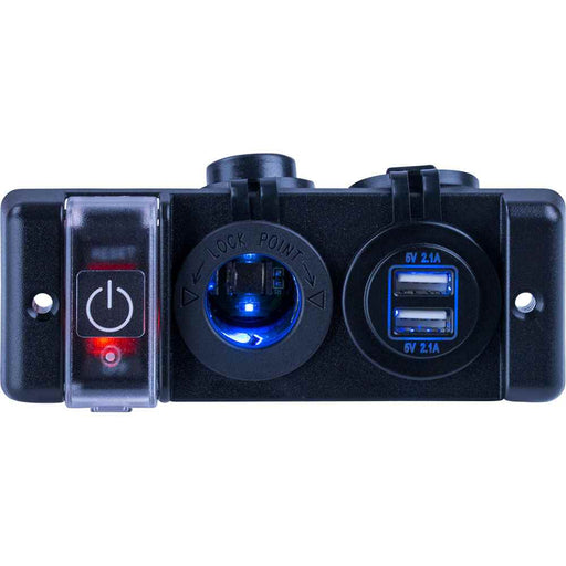 Buy Sea-Dog 426506-1 Double USB & Power Socket Panel w/Breaker Switch -