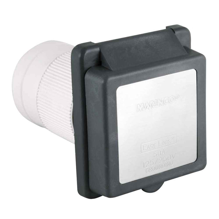 Buy Marinco 6353EL-B.GRAY 50A 125/250V EL Inlet w/Enclosure - Marine