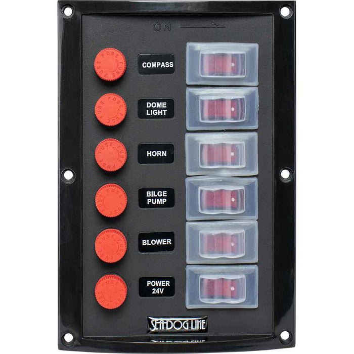 Buy Sea-Dog 424116-1 Splash Guard Switch Panel Vertical - 6 Switch -