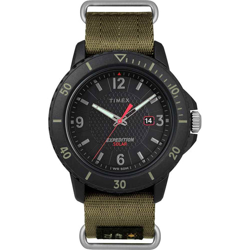 Buy Timex TW4B14500JV Gallatin Nylon Slip-Thru Watch - Solar Green/Black