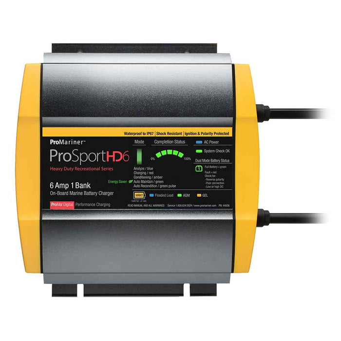 Buy ProMariner 44006 ProSportHD 6 Gen 4 - 6 Amp - 1 Bank Battery Charger -