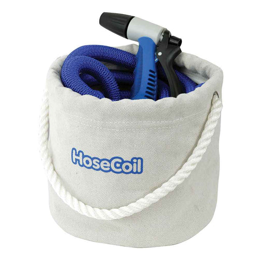 Buy HoseCoil HCE75CB Canvas Bucket w/75' Expandable Hose, Rubber Tip