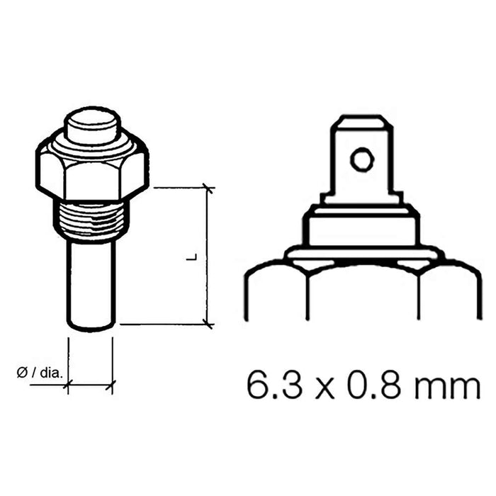 Buy Veratron 323-801-004-002N Engine Oil Temperature Sensor - Single Pole