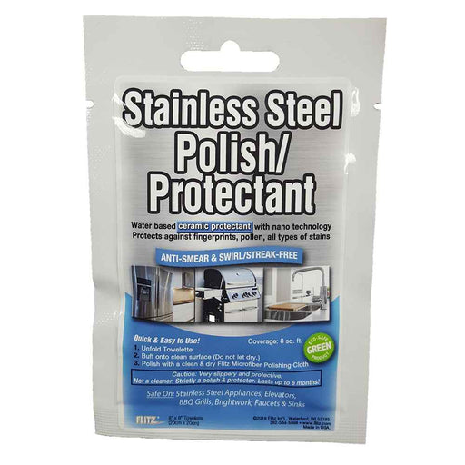 Stainless Steel Polish 8" x 8" Towelette Packet