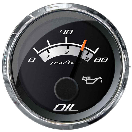 Buy Faria Beede Instruments 22024 Platinum 2" Oil Pressure Gauge - 80 PSI