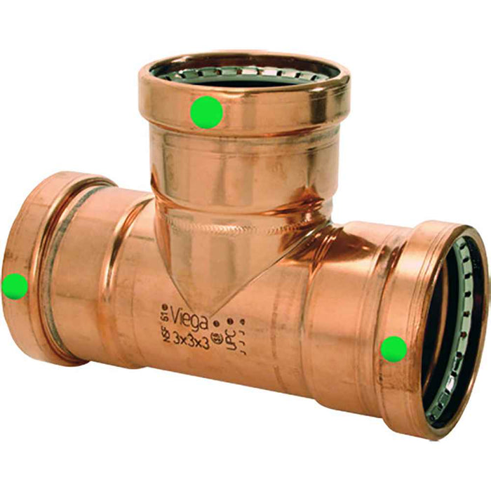 Buy Viega 20683 ProPress 2-1/2" Copper Tee - Triple Press Connection -