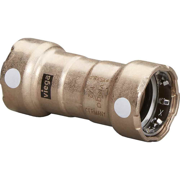 Buy Viega 88385 MegaPress 3/4" Copper Nickel Coupling w/Stop Double Press