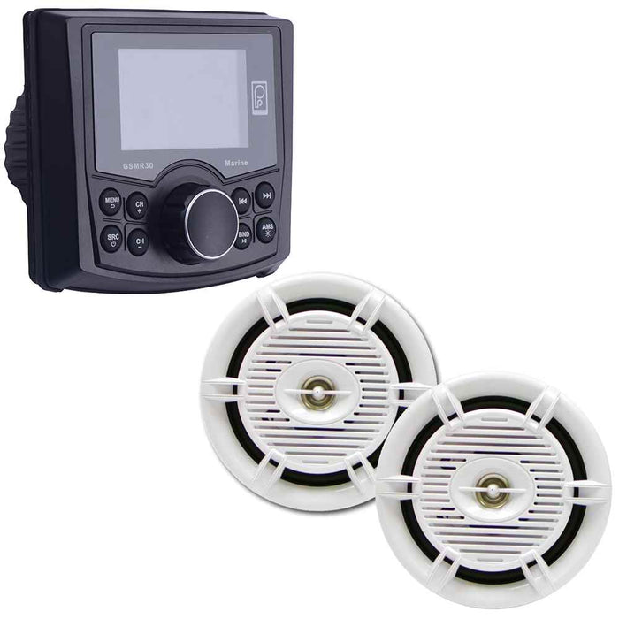 Buy Poly-Planar GSMR30-CPAK GSMR30 AM/FM/BT Marine Radio & Pair of