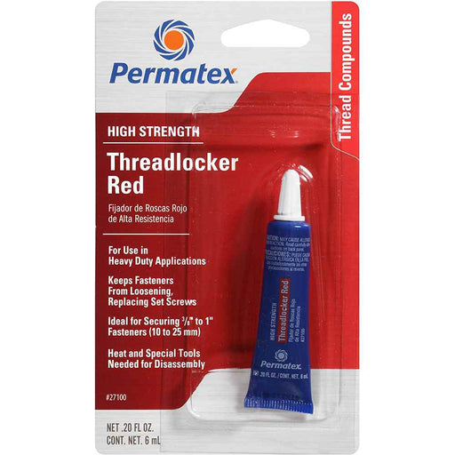 Buy Permatex 27100 High Strength Threadlocker RED Gel Tube - 6ml - Boat