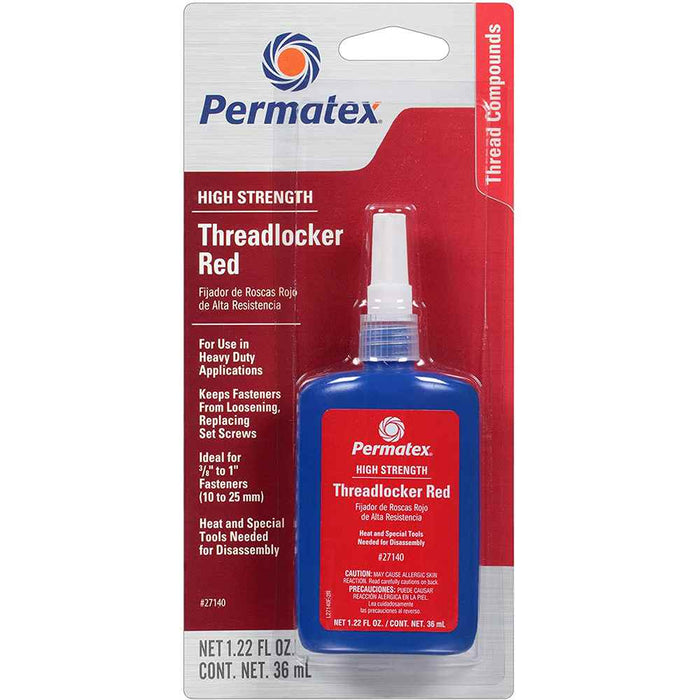 Buy Permatex 27140 High Strength Threadlocker RED Bottle - 36ml - Boat