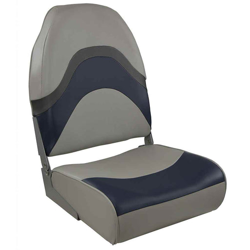 Buy Springfield Marine 1062031 Premium Wave Folding Seat - Grey/Blue