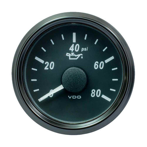 Buy VDO A2C3833230030 SingleViu 52mm (2-1/16") Oil Pressure Gauge - 80 PSI