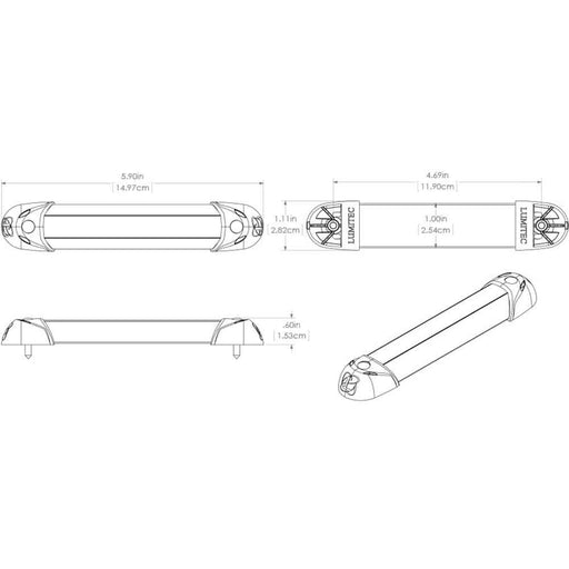 Buy Lumitec 101078 MiniRail2 6" Light - White Non Dimming - Marine