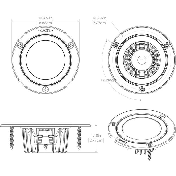 Buy Lumitec 114110 Shadow - Flush Mount Down Light - Polished SS Finish -