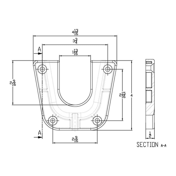 Buy TACO Marine F16-0080 Stainless Steel Mounting Bracket f/Side Mount