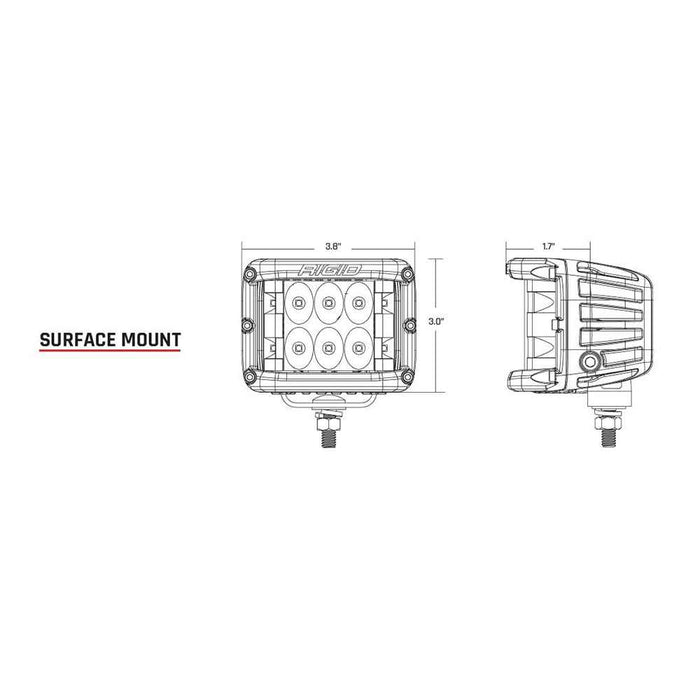 Buy RIGID Industries 862213 D-SS Series PRO Spot LED Surface Mount - Pair