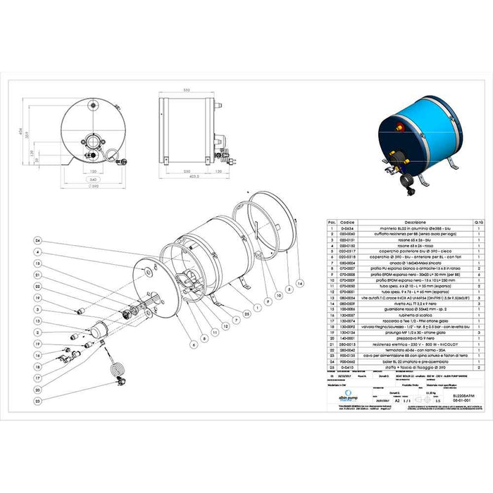 Buy Albin Pump Marine 08-01-001 Marine Premium Water Heater 22L - 230V -