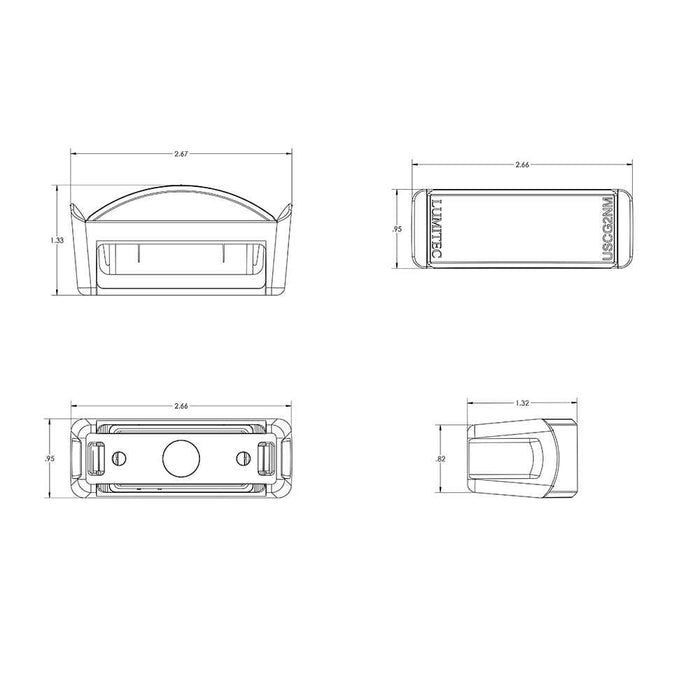 Buy Lumitec 101576 Contour Series Inset Navigation Light - Stern White -